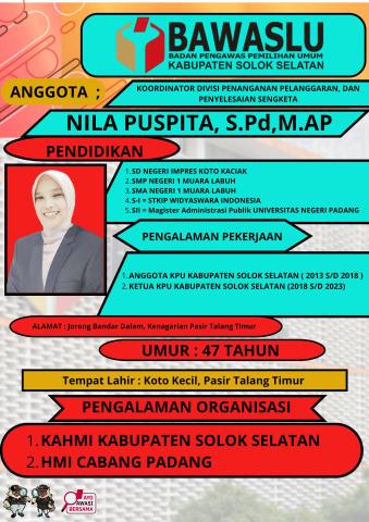 Nila Puspita, S.Pd, M.AP